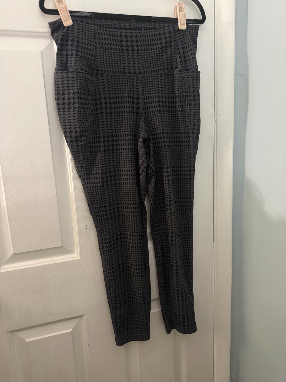 LIVI Lane Bryant Houndstooth 7/8 Leggings Pockets Size 14/16